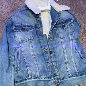fur lined jean jacket